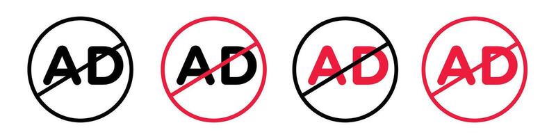 Web and Social Media Ad Blocking Icon for Advertisement-Free Online Experience vector
