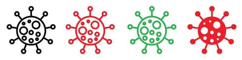 Bacteria icon depicting microorganisms and germs, suitable for healthcare, microbiology, and science education vector
