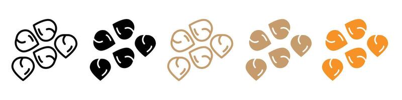 Vegan Chickpea Protein Source Icon Ideal for Plant-Based Diets vector