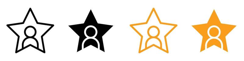 Best employee icon highlighting exceptional performance and recognition, suitable for HR departments and employee awards programs vector