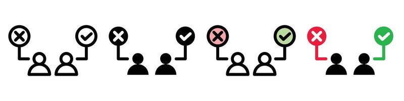 Set Featuring Decision Arrows with Three-Way Opportunity Symbols for Traffic and Pathway Directions vector