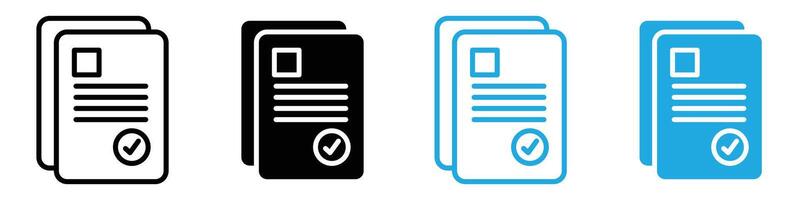 Documents icon showing organized paperwork and folders, ideal for administrative, office, and business designs vector