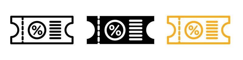 Discount Voucher and Coupon Icons for Retail Shopping and Business Promotions vector