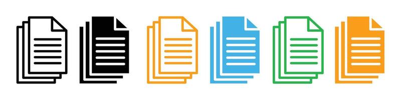 Office Documents Stack Icon Representing Bulk Paperwork and Files vector