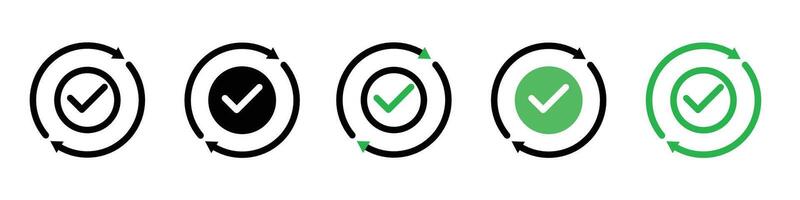 Ensure safety and surety tick mark icon. confirm approved guarantee checkmark button. done, ok, sure, completed safeguard symbol vector
