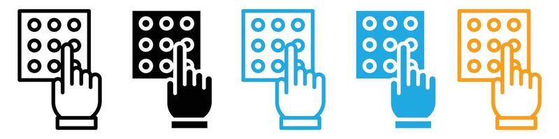 Code lock icon logo set vector