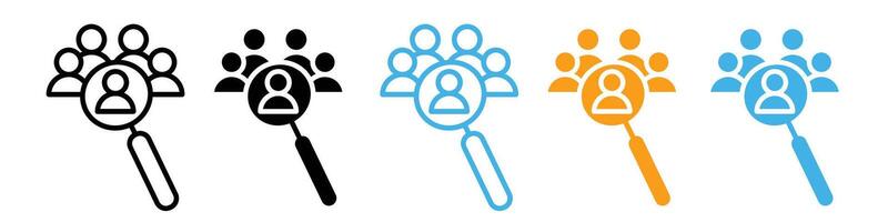 Professional Job Recruitment Icon for Selecting the Right Candidate vector