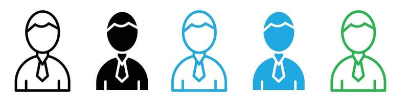Manager icon representing leadership and team coordination, perfect for business management, corporate training, and HR tools vector