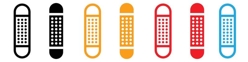 Medical patch icon logo set vector