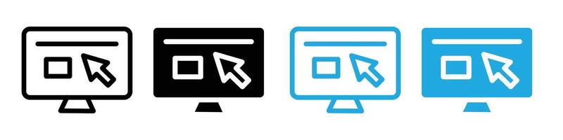 Online education icon representing e-learning and digital classrooms, ideal for educational institutions and online course platforms vector