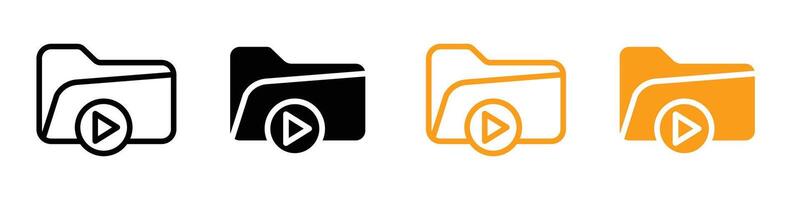Multimedia files icon illustrating digital content management, perfect for media storage, tech apps, and entertainment platforms vector