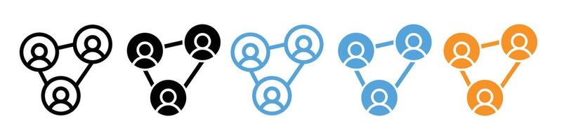 Affiliate network and partnership icon for collaborative business programs vector