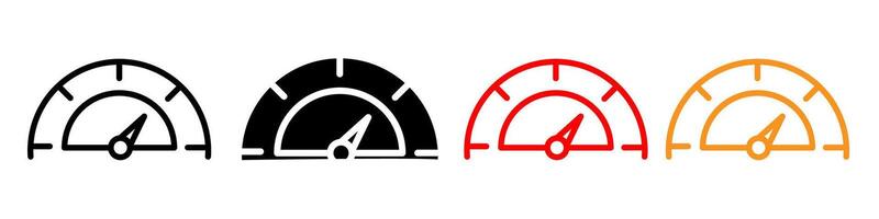 Performance indicator icon logo set vector
