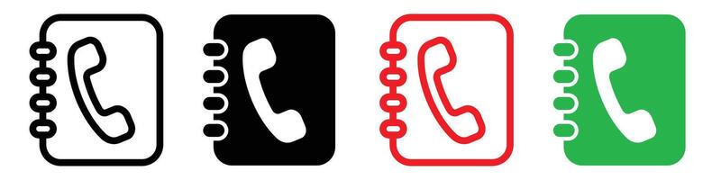 Phonebook icon illustrating contact directories and information services, perfect for communication platforms and business directories vector