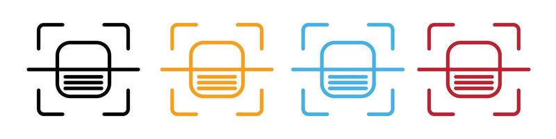 Document Scanning Icon for Virus Removal and Digital File Protection vector