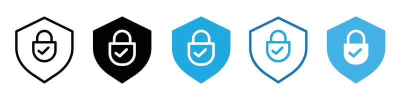 Secure Vault and Network Security Icons in for Firewall Protection and Safety Measures vector