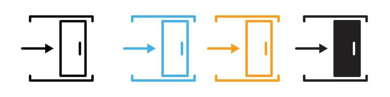 Automatic Sliding Door Icon for Modern Entryways and Exits vector