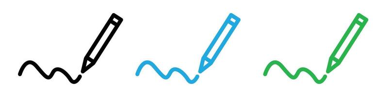Signature icon representing legal approval and official documents, ideal for contracts, agreements, and business transactions vector