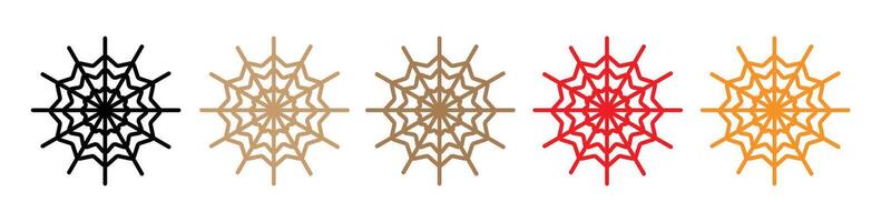 Spooky Spider Web Icon Perfect for Haunted Themes and Halloween vector