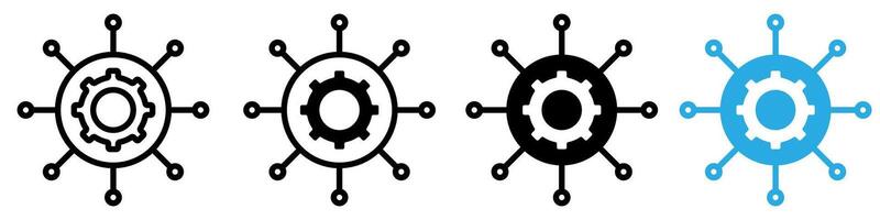 Useful functions icon logo set vector