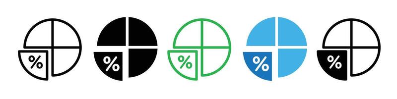 Data Presentation Pie Chart Icon for Statistics and Accounting Visualization vector