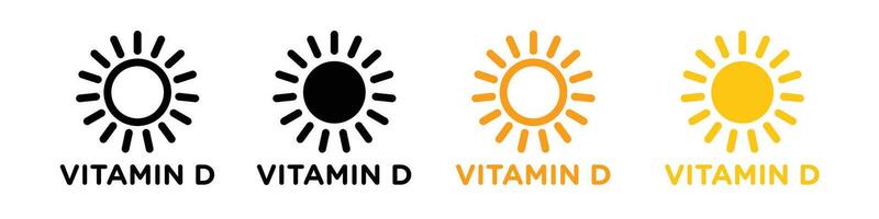 Daytime Vitamin D Source Icon Showing Sunlight and Supplementation Options vector