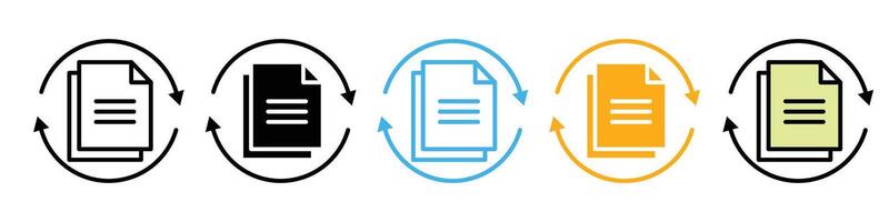 Icon for Document Update and Information Refreshment vector