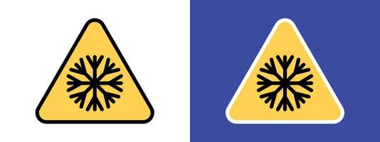 Notification of cold temperature risk stressing the importance of proper attire vector