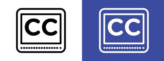 Closed Caption Icon Emphasizing Accessible Media for All Audiences vector
