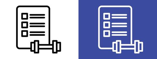 Workout Plan Icon for Fitness Programs, Exercise Routines, and Health Management vector