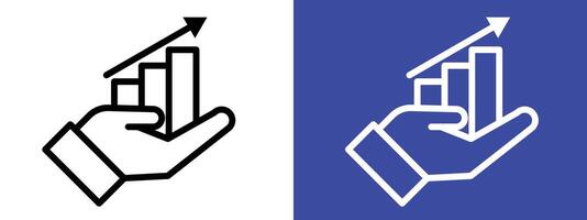 Financial Growth Icon Symbolizing Increasing Profits and Successful Investment Strategies vector