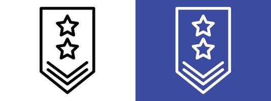 Military Rank Badge Icon Representing Honor and Hierarchical Status vector