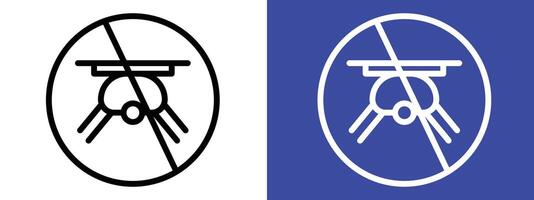 No Drone Flying Sign Secure Privacy and Safety by Prohibiting Drones vector
