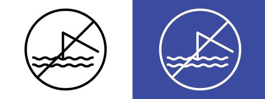 No Fishing Sign for Protected Areas, Wildlife Conservation, and Public Notices Graphics vector