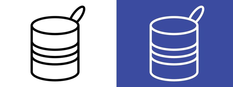 Open Tin Can Graphic Emphasizing Easy-Open and Practical Packaging vector