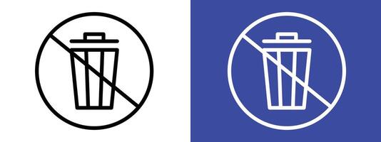 No Trash Disposal Sign Keep Public Spaces Clean and Orderly vector