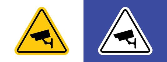 Security Surveillance Sign Enhance Monitoring and Safety vector