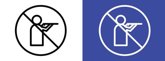 The stop hunting sign forbids hunting, featuring a prohibition symbol, safety warning, and icon for animal protection. vector