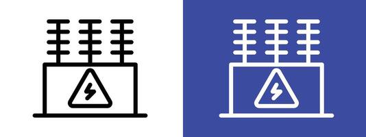 Electrical Transformer Icon Perfect for Engineering and Utility Designs vector