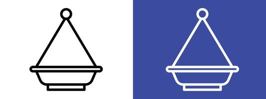Traditional tajine dish icon indicating presence of Moroccan cuisine vector