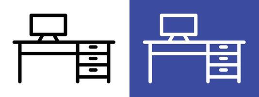 Office Workspace Icon for Professional Settings, Corporate Environments, and Workplaces vector