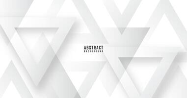 3D white abstract background overlap layer on bright space with cutout shape effect decoration. Modern graphic design element triangles style concept for web banner, flyer, card, or brochure cover vector