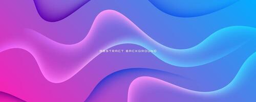 3D colorful abstract background overlap layer on bright space with waves effect decoration. Minimalist modern graphic design element cutout style concept for web banner, flyer, card, or brochure cover vector