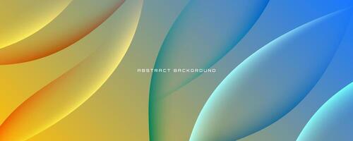 3D colorful abstract background overlap layer on bright space with waves effect decoration. Minimalist modern graphic design element cutout style concept for web banner, flyer, card, or brochure cover vector