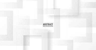 3D white abstract background overlap layer on bright space with cutout shape effect decoration. Modern graphic design element squares style concept for web banner, flyer, card, or brochure cover vector