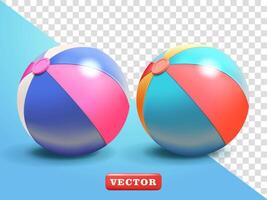 Beach ball, 3d. Suitable for advertising, holiday and design elements vector
