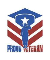 Veteran tshirt design vector