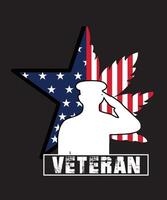 Veteran tshirt design vector