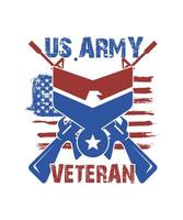 Veteran tshirt design vector