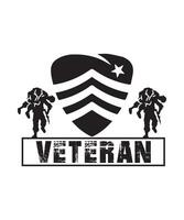 Veteran tshirt design vector
